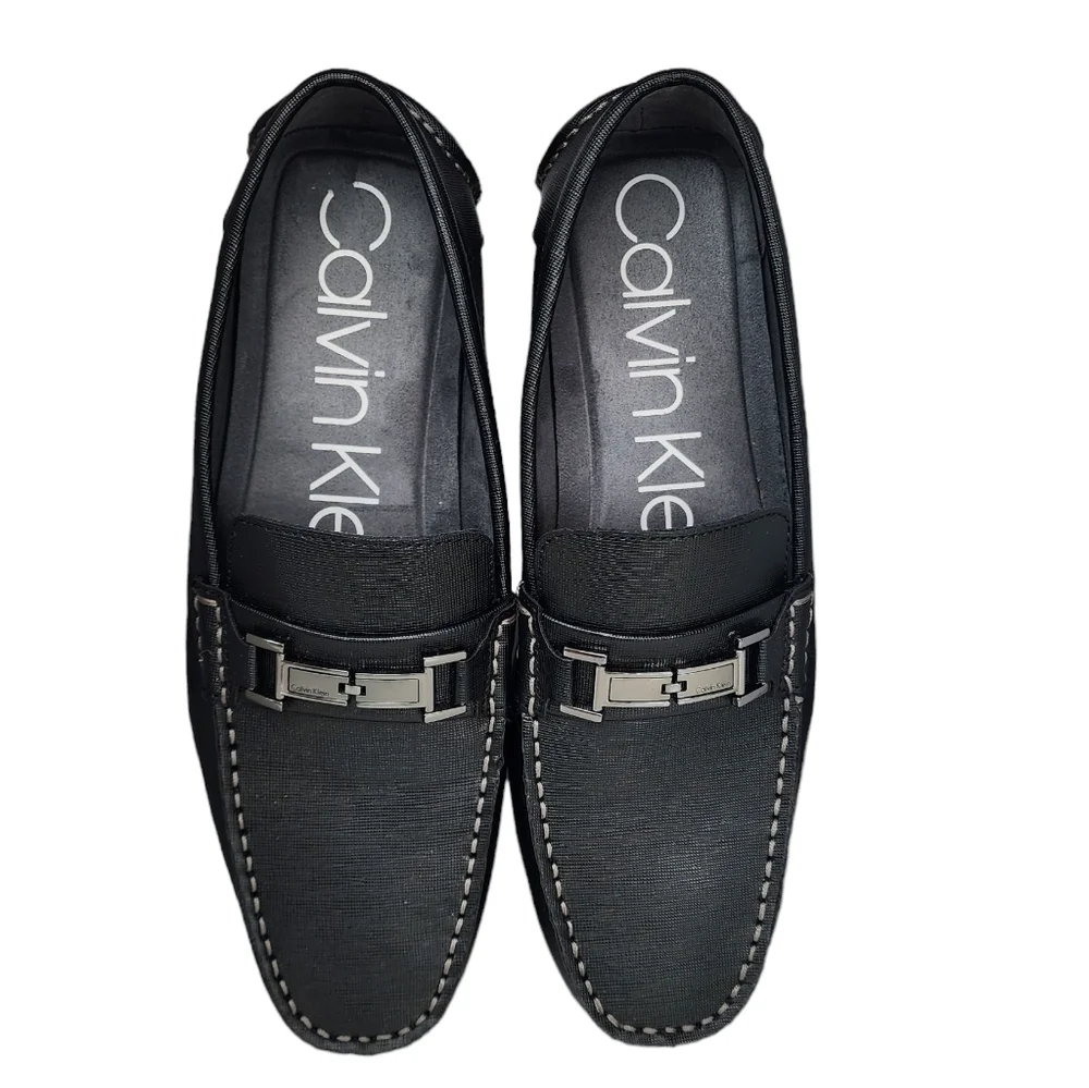 Calvin Klein Men's Black Slip On Shoes Magnus Driver Loafer - Picture 3 of 16